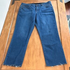 Democracy Straight Frayed Edge Blue Women's Jeans Size 12